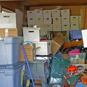 garage full of clutter