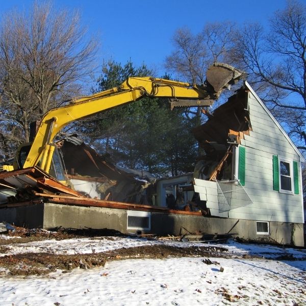 tearing a home down